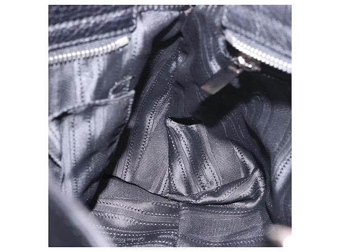 Borsa Salvatore Ferragamo Gancini in Pelle 2way Nera Argento Auth ka4860A Nero - vista 24