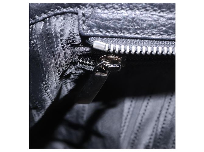 Borsa Salvatore Ferragamo Gancini in Pelle 2way Nera Argento Auth ka4860A Nero - vista 25