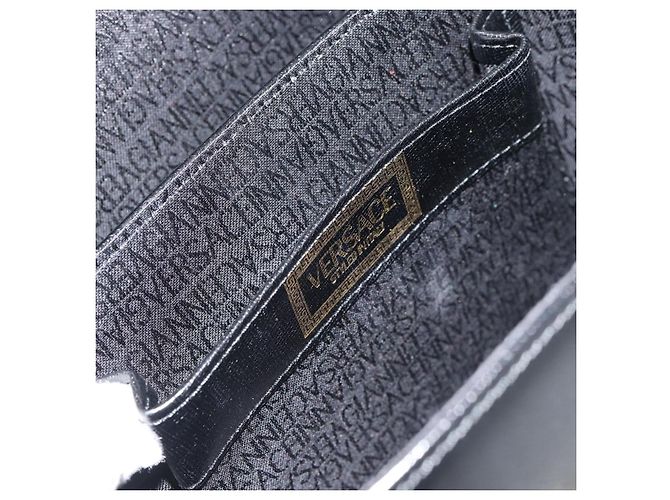 Borsa a mano Gianni Versace in pelle 2way Nero Oro Auth BA13533A D'oro - vista 11