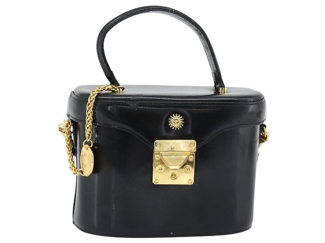Borsa a mano Gianni Versace in pelle 2way Nero Oro Auth BA13533A D'oro - vista 13
