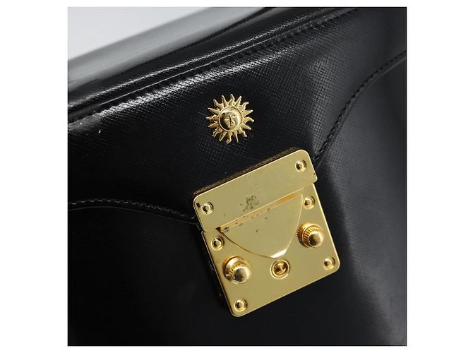 Borsa a mano Gianni Versace in pelle 2way Nero Oro Auth BA13533A D'oro - vista 21