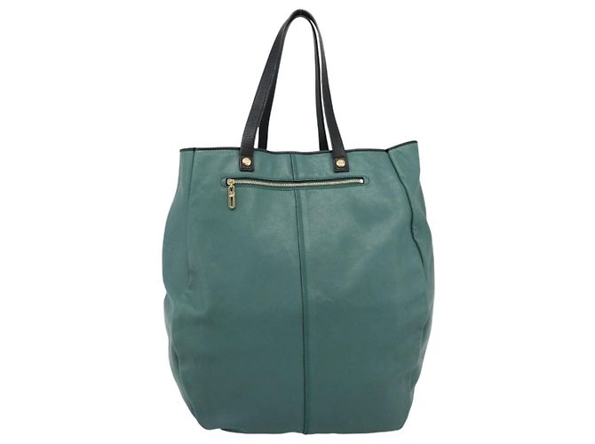 Chloé Borsa Chloe in pelle verde e oro Auth hk3784 D'oro - vista 13