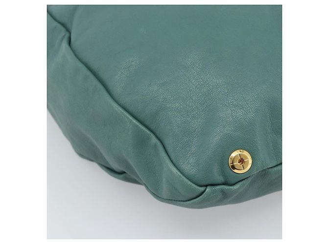 Chloé Borsa Chloe in pelle verde e oro Auth hk3784 D'oro - vista 16