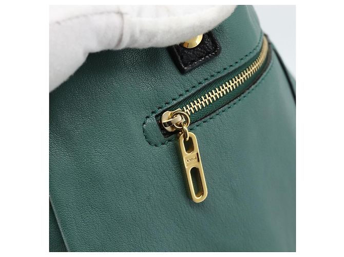Chloé Borsa Chloe in pelle verde e oro Auth hk3784 D'oro - vista 17