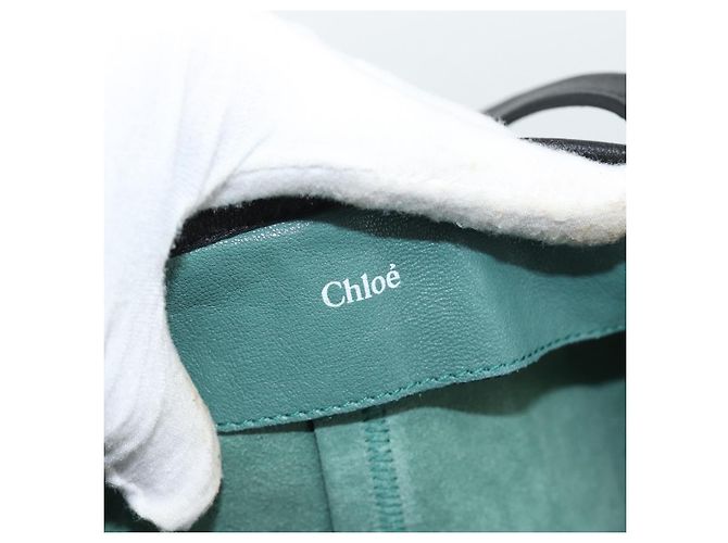Chloé Borsa Chloe in pelle verde e oro Auth hk3784 D'oro - vista 18