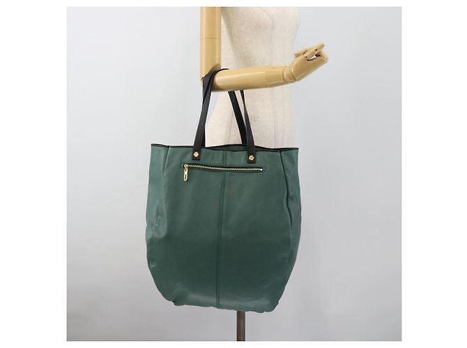 Chloé Borsa Chloe in pelle verde e oro Auth hk3784 D'oro - vista 21
