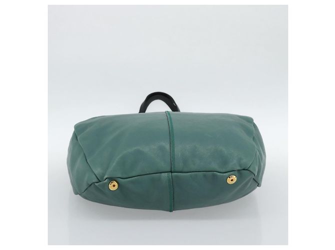 Chloé Borsa Chloe in pelle verde e oro Auth hk3784 D'oro - vista 5