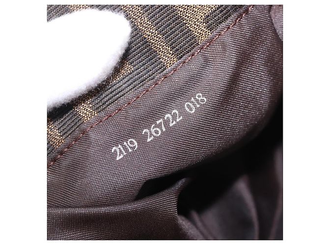 Borsa a Spalla FENDI Zucca Canvas Nero Marrone Auth 188466SAM - vista 11