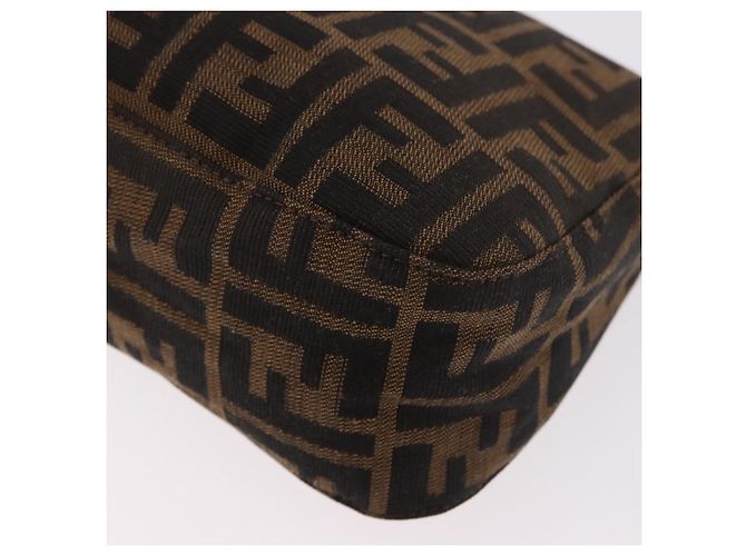 Borsa a Spalla FENDI Zucca Canvas Nero Marrone Auth 188466SAM - vista 15