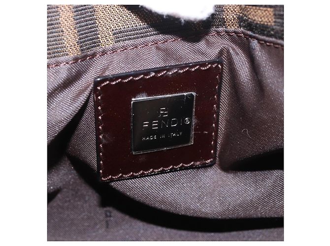 Borsa a Spalla FENDI Zucca Canvas Nero Marrone Auth 188466SAM - vista 21