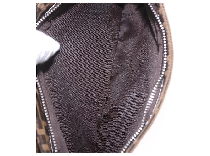 Borsa a Spalla FENDI Zucca Canvas Nero Marrone Auth 188466SAM - vista 24
