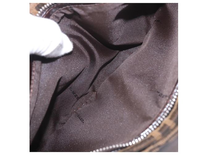 Borsa a Spalla FENDI Zucca Canvas Nero Marrone Auth 188466SAM - vista 26
