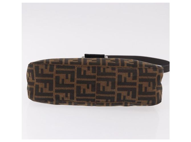 Borsa a Spalla FENDI Zucca Canvas Nero Marrone Auth 188466SAM - vista 5