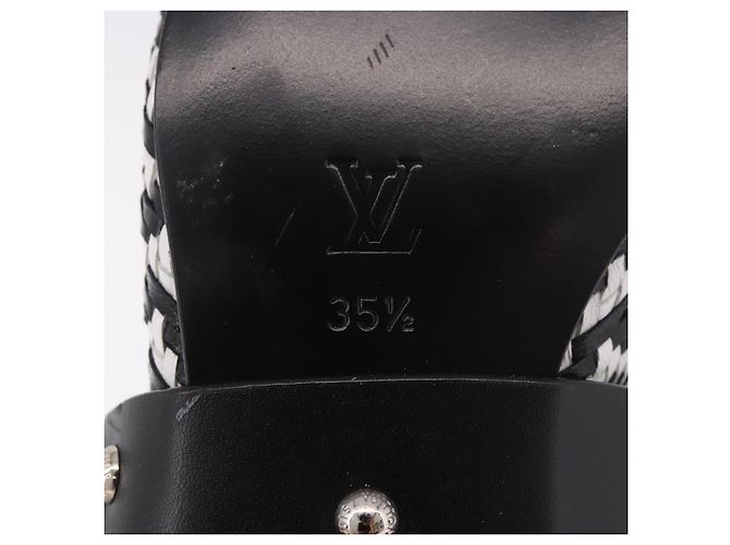 Stivaletti Baroque Line in pelle nera LOUIS VUITTON LV Auth 187687M Nero - vista 11