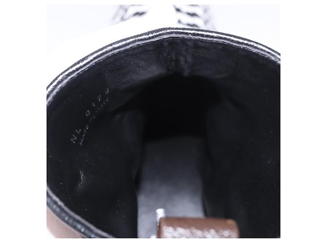 Stivaletti Baroque Line in pelle nera LOUIS VUITTON LV Auth 187687M Nero - vista 40