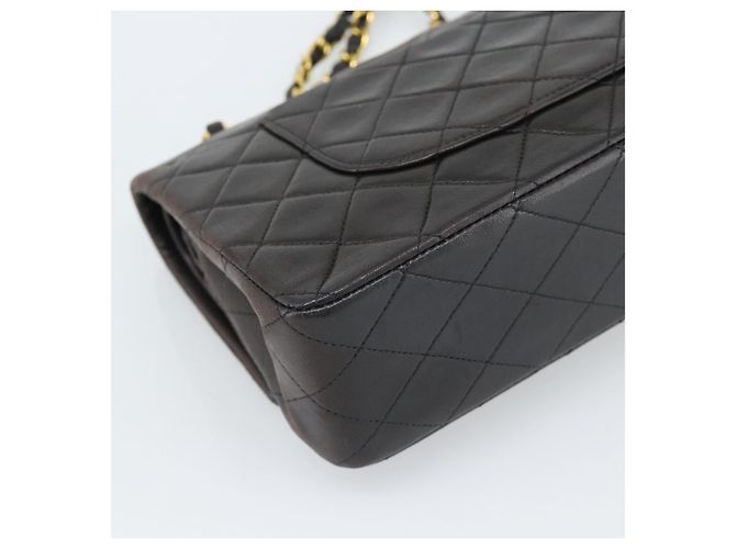 CHANEL Matelasse 25 Chain Shoulder Bag Lamb Skin Black Gold CC Auth 189017V Nero D'oro - vista 17