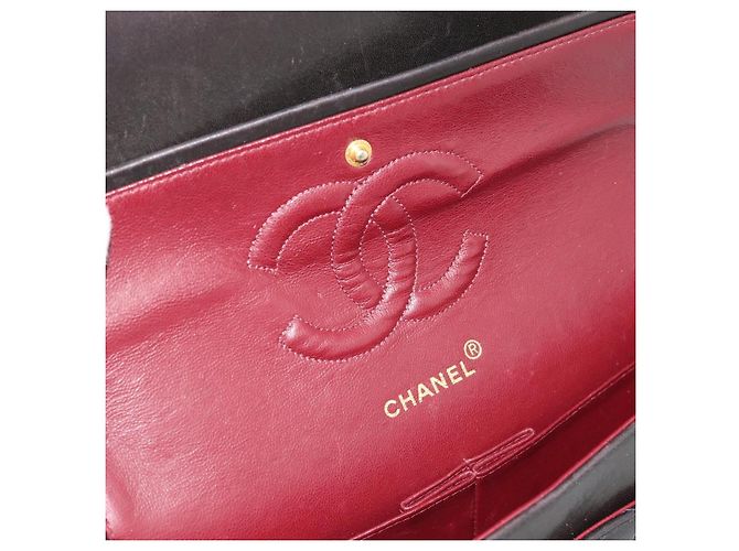 CHANEL Matelasse 25 Chain Shoulder Bag Lamb Skin Black Gold CC Auth 189017V Nero D'oro - vista 20