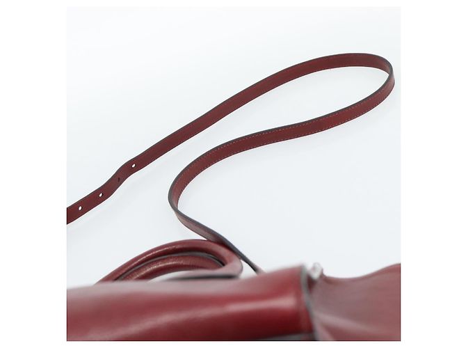 PRADA Handtasche Leder 2way Rot Silber Auth 188750M - Ansicht 15