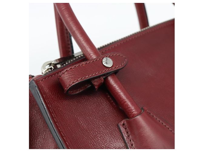 PRADA Handtasche Leder 2way Rot Silber Auth 188750M - Ansicht 19