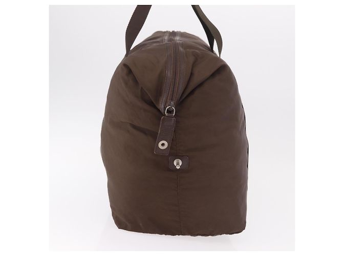 Borsa Boston PRADA in nylon Khaki Silver Auth hk3830 Argento Cachi - vista 4