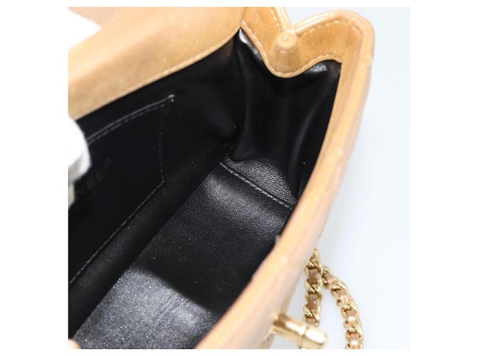 CHANEL Matelasse Chain Shoulder Bag Leather 2way Gold CC Auth 188813SM D'oro - vista 21