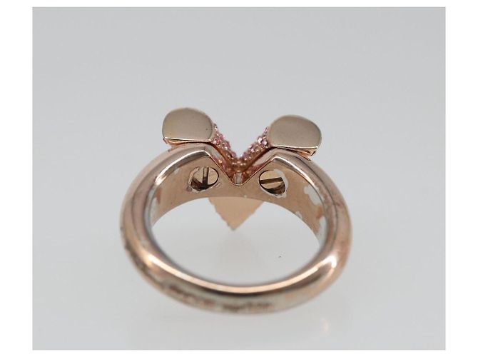 Anello Essential V Strath in metallo Oro rosa LOUIS VUITTON M68194 LV Auth 186143A D'oro - vista 7