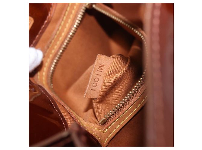 LOUIS VUITTON Monogram Vernis Reade PM Hand Bag Bronze M91146 LV Auth 188785 Bronzo - vista 12