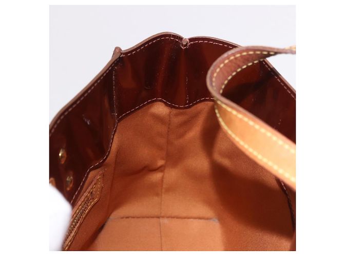 LOUIS VUITTON Monogram Vernis Reade PM Hand Bag Bronze M91146 LV Auth 188785 Bronzo - vista 18