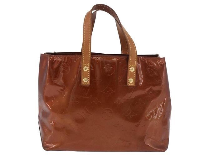 LOUIS VUITTON Monogram Vernis Reade PM Hand Bag Bronze M91146 LV Auth 188785 Bronzo - vista 2