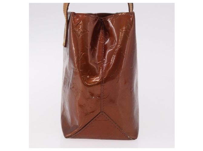 LOUIS VUITTON Monogram Vernis Reade PM Hand Bag Bronze M91146 LV Auth 188785 Bronzo - vista 4