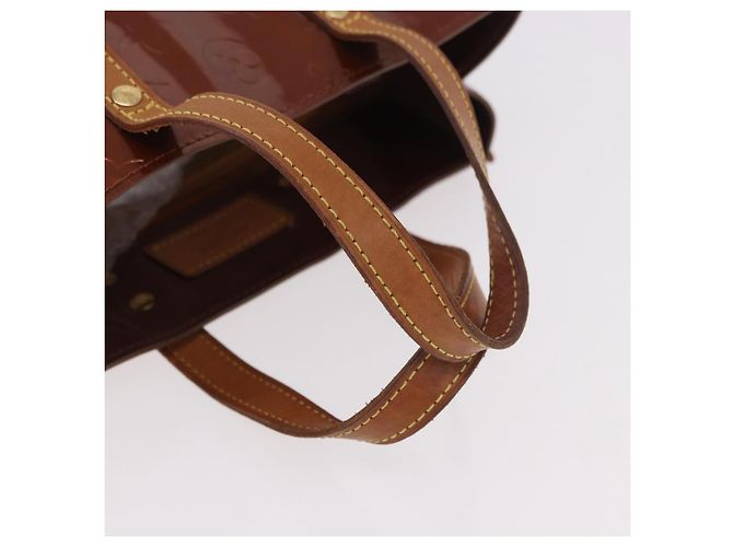 LOUIS VUITTON Monogram Vernis Reade PM Hand Bag Bronze M91146 LV Auth 188785 Bronzo - vista 7