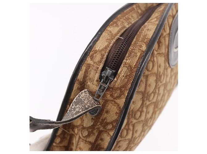 Borsa a tracolla Christian Dior Trotter Canvas Beige Auth 189328 - vista 10