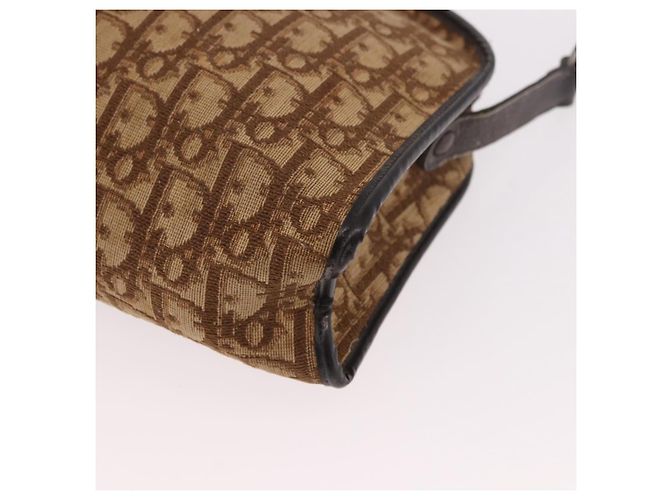 Borsa a tracolla Christian Dior Trotter Canvas Beige Auth 189328 - vista 15