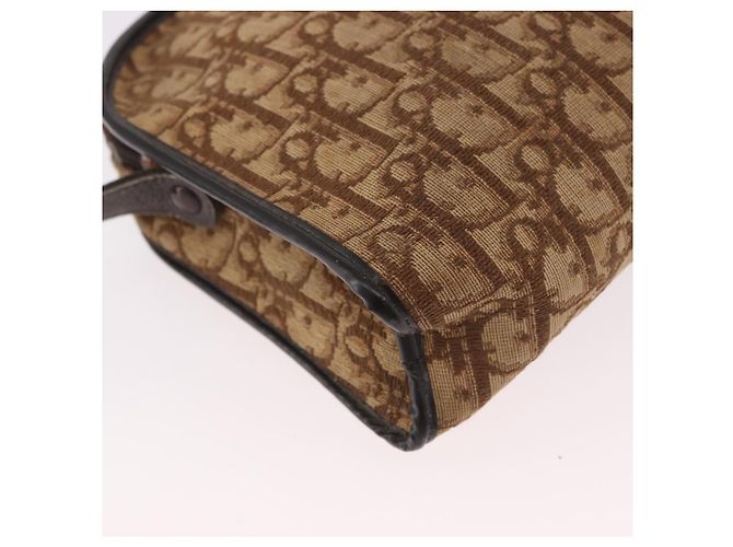 Borsa a tracolla Christian Dior Trotter Canvas Beige Auth 189328 - vista 16