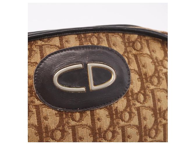 Borsa a tracolla Christian Dior Trotter Canvas Beige Auth 189328 - vista 18