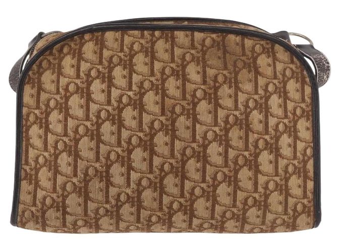 Borsa a tracolla Christian Dior Trotter Canvas Beige Auth 189328 - vista 2