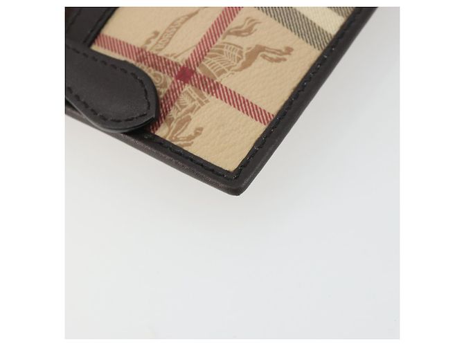 Borsa a Spalla BURBERRY Nova Check PVC Beige Oro Auth 188891A D'oro - vista 15