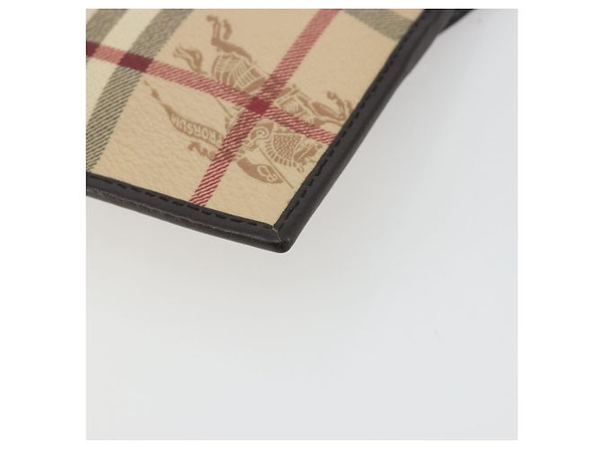 Borsa a Spalla BURBERRY Nova Check PVC Beige Oro Auth 188891A D'oro - vista 16