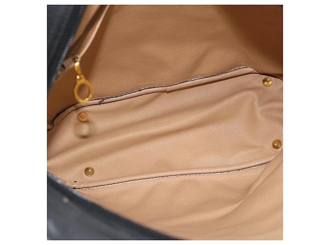 Borsa Christian Dior Trotter in tela PVC Nero Oro Auth 188382 - vista 11