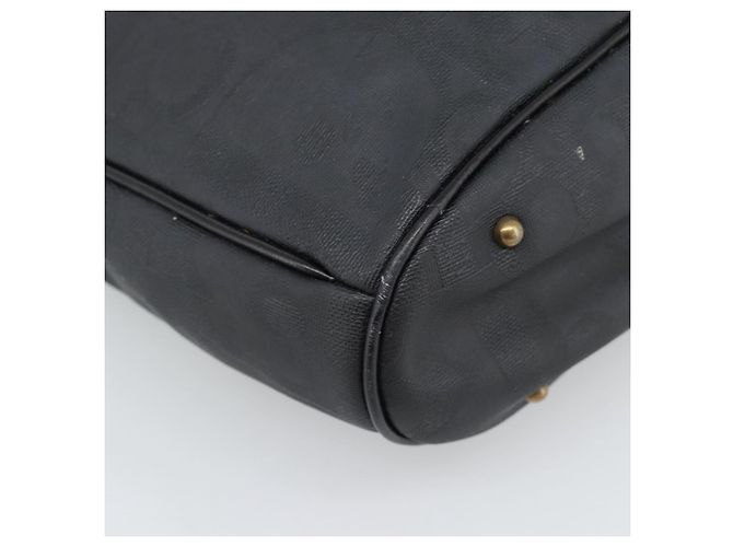Borsa Christian Dior Trotter in tela PVC Nero Oro Auth 188382 - vista 15