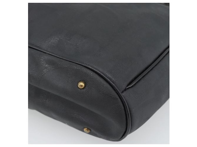 Borsa Christian Dior Trotter in tela PVC Nero Oro Auth 188382 - vista 16