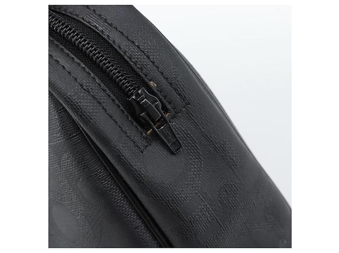 Borsa Christian Dior Trotter in tela PVC Nero Oro Auth 188382 - vista 17