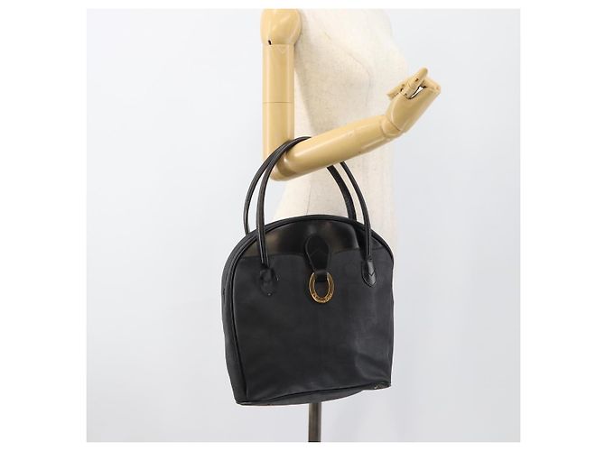 Borsa Christian Dior Trotter in tela PVC Nero Oro Auth 188382 - vista 25