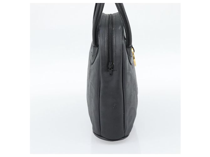 Borsa Christian Dior Trotter in tela PVC Nero Oro Auth 188382 - vista 3