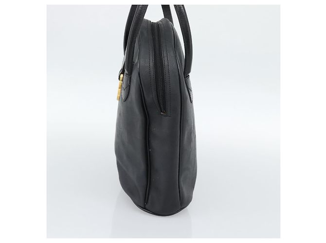 Borsa Christian Dior Trotter in tela PVC Nero Oro Auth 188382 - vista 4