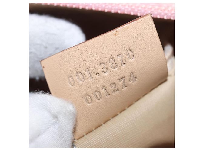 Borsa a Spalla GUCCI Bamboo GG Canvas Rosa Oro 001 3870 Auth 189093V D'oro - vista 11