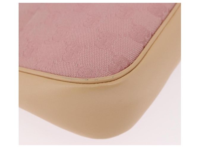 Borsa a Spalla GUCCI Bamboo GG Canvas Rosa Oro 001 3870 Auth 189093V D'oro - vista 15