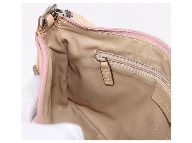 Borsa a Spalla GUCCI Bamboo GG Canvas Rosa Oro 001 3870 Auth 189093V D'oro - vista 24