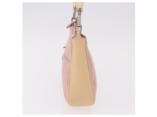 Borsa a Spalla GUCCI Bamboo GG Canvas Rosa Oro 001 3870 Auth 189093V D'oro - vista 3
