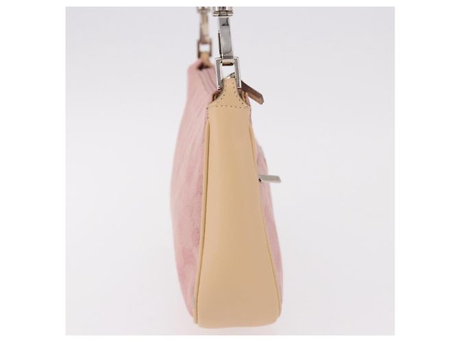 Borsa a Spalla GUCCI Bamboo GG Canvas Rosa Oro 001 3870 Auth 189093V D'oro - vista 4